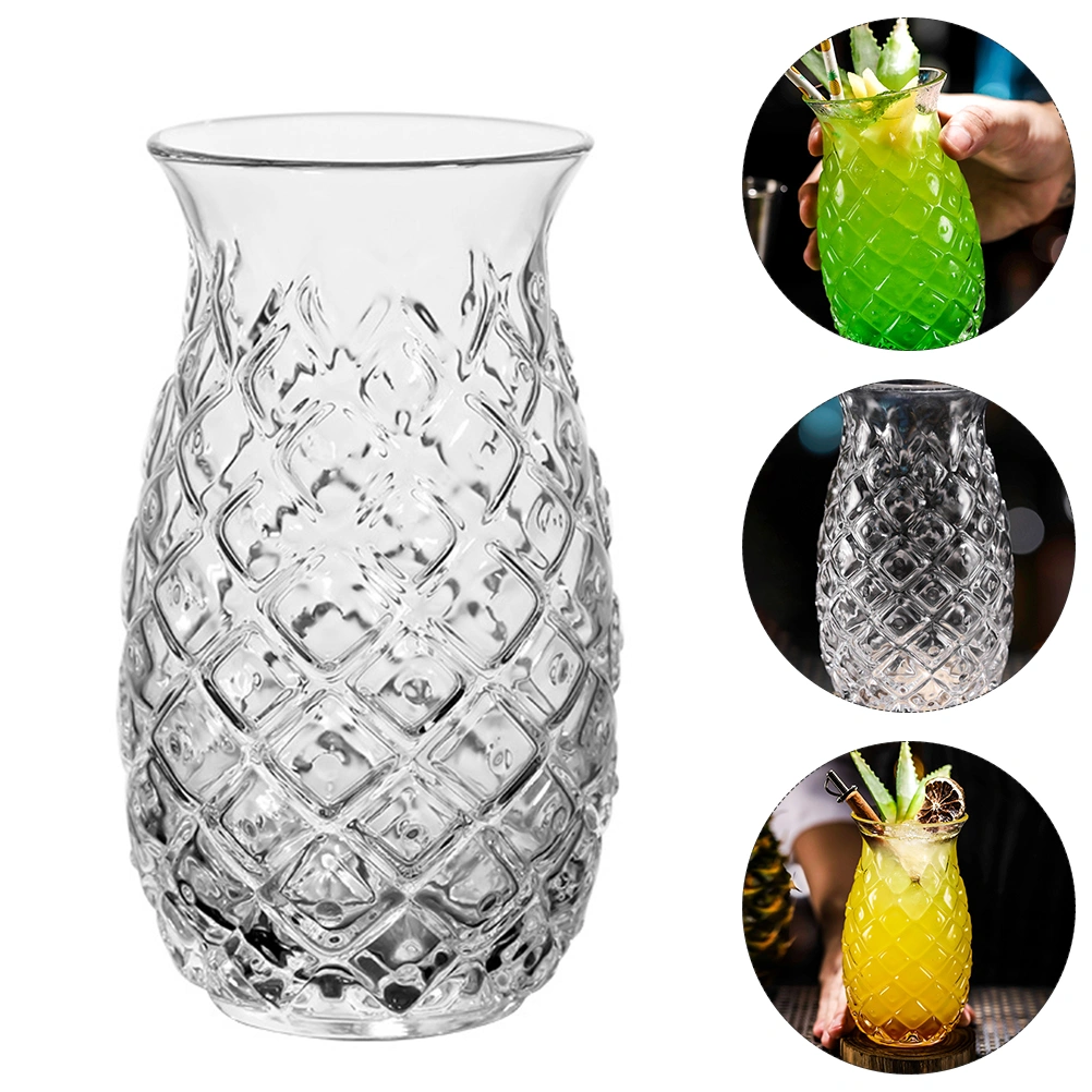 1Pc Drinking Cup Water Glass Cup Transparent Wine Cup Relief Pattern Water Cup