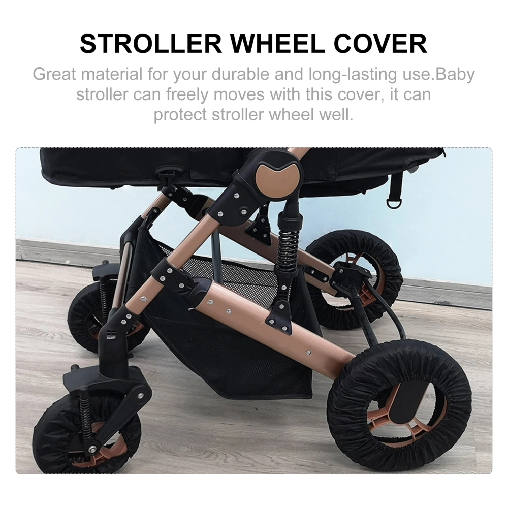 4PCS Baby Stroller Wheel Cover Dustproof and Waterproof Wheel Protective Cover