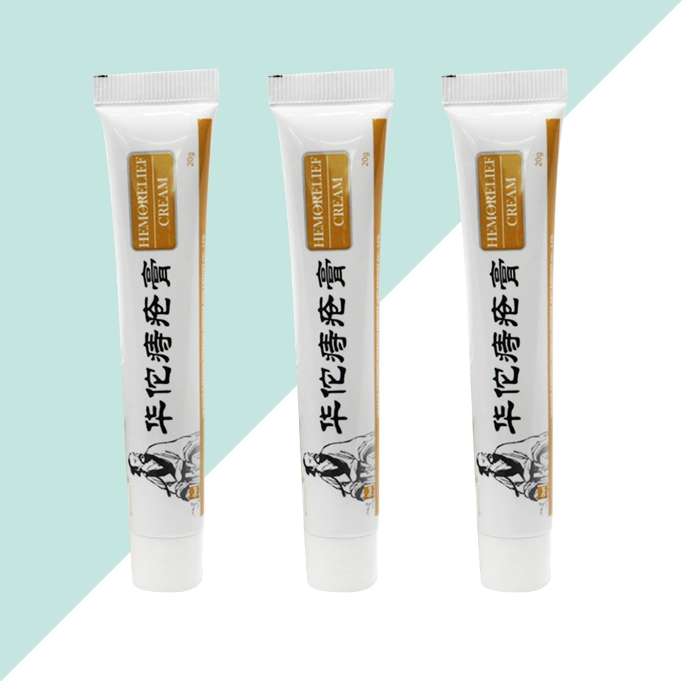 3PCS Hemorrhoid Cream Hemorelief Ointment Painkiller for Soothing Skin Care Home