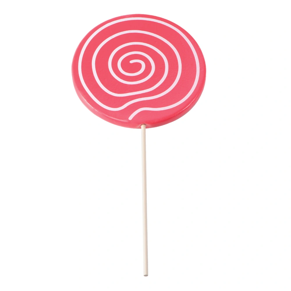 Lollipop Simulation Model Food Theme Photo Props Photography Decoration for Kids (Red)