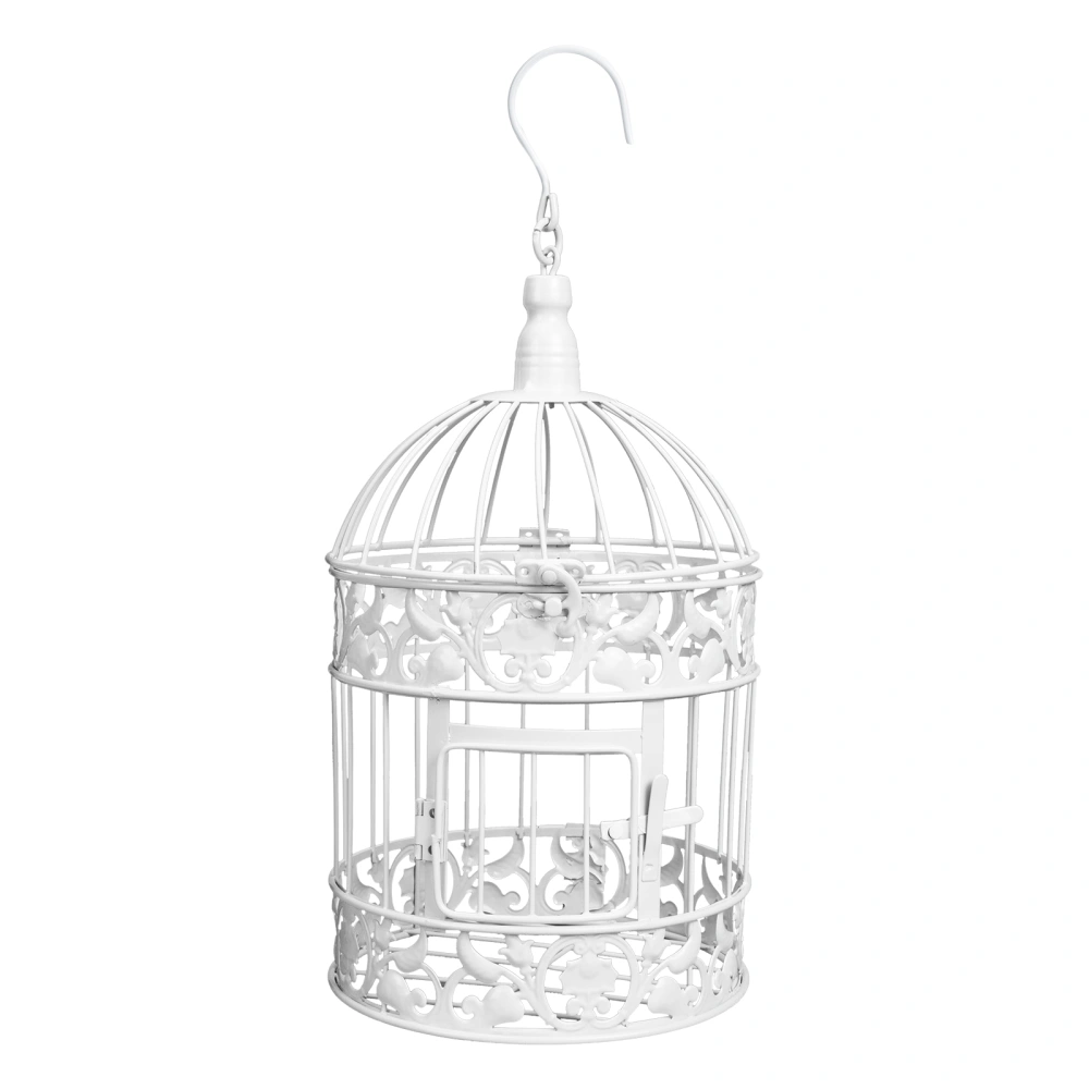 European-style Birdcage Adornment Wedding Party Birdcage Ornament (White)