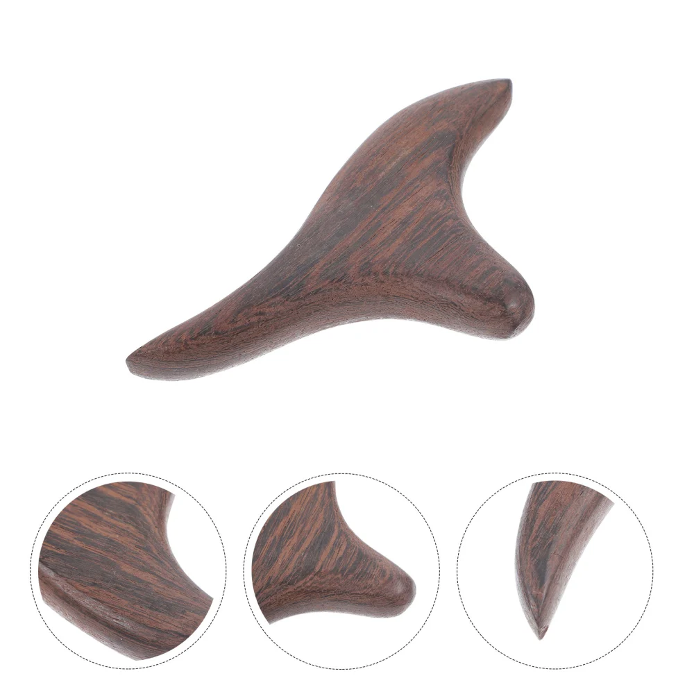 Trident Shaped Board Verawood Natural Wooden Massaging Scraping Plate Massage Tool for SPA Acupuncture