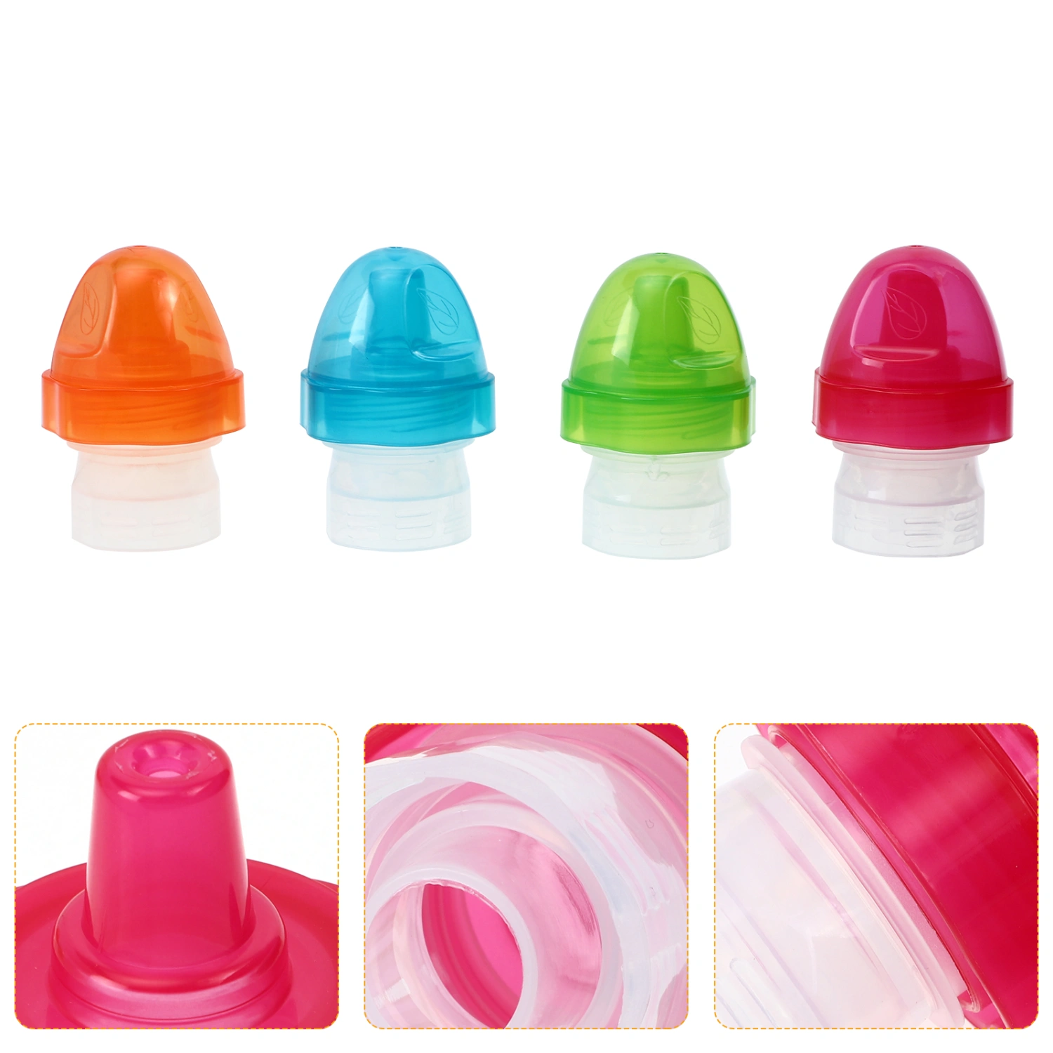 4Pcs Juice Soda Beverage Bottle Cover Lid Caps for Kids Toddler Baby Boys Girls