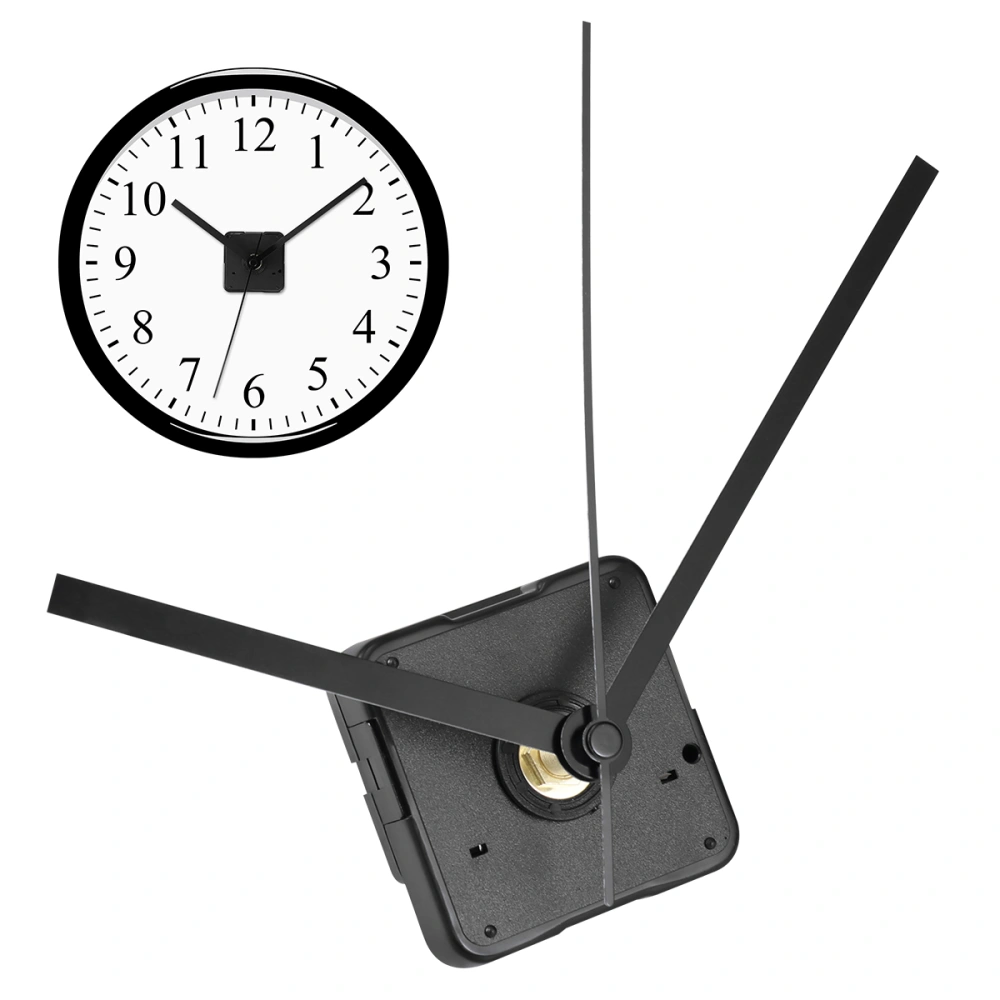 ULTNICE Silent Clock Movement Kits for DIY Clock Replacement (Black Straight Clock Hand)