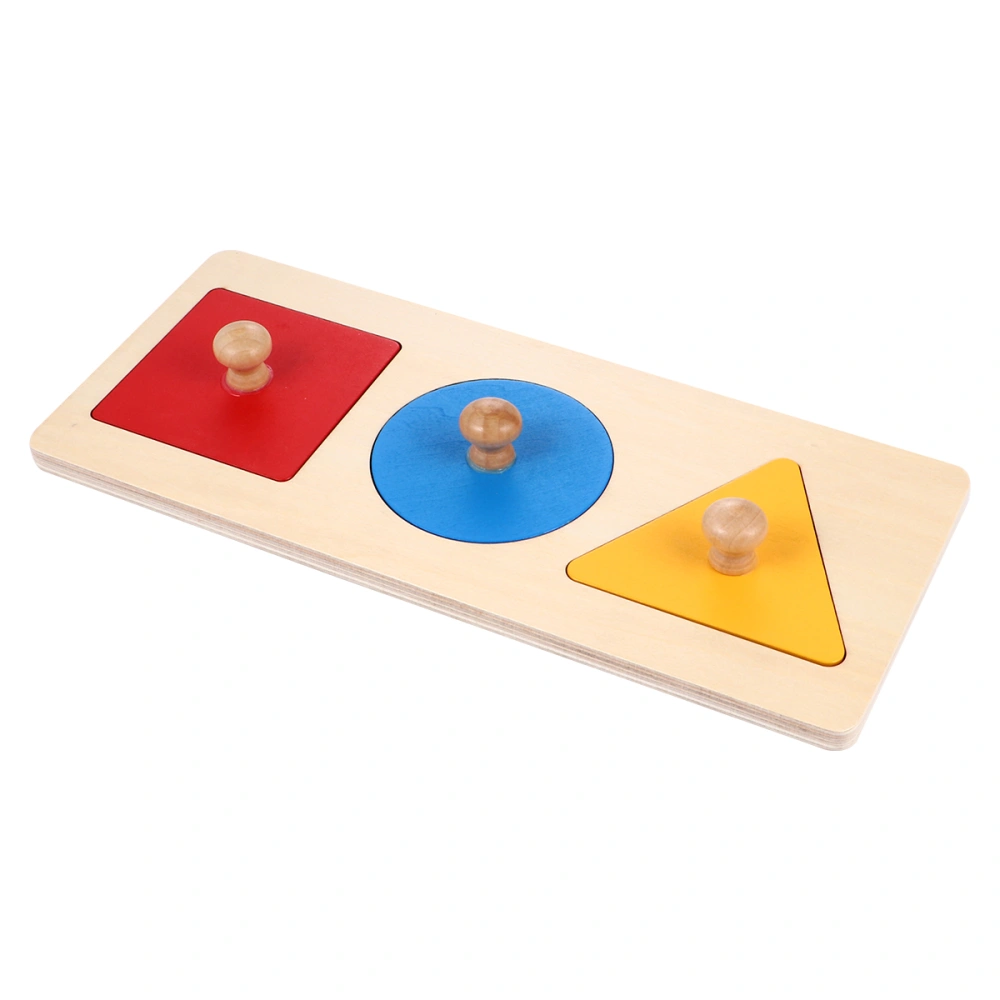 Montessori Math Toy Wooden Geometry Shape Insets Preschool Training Kids Toy