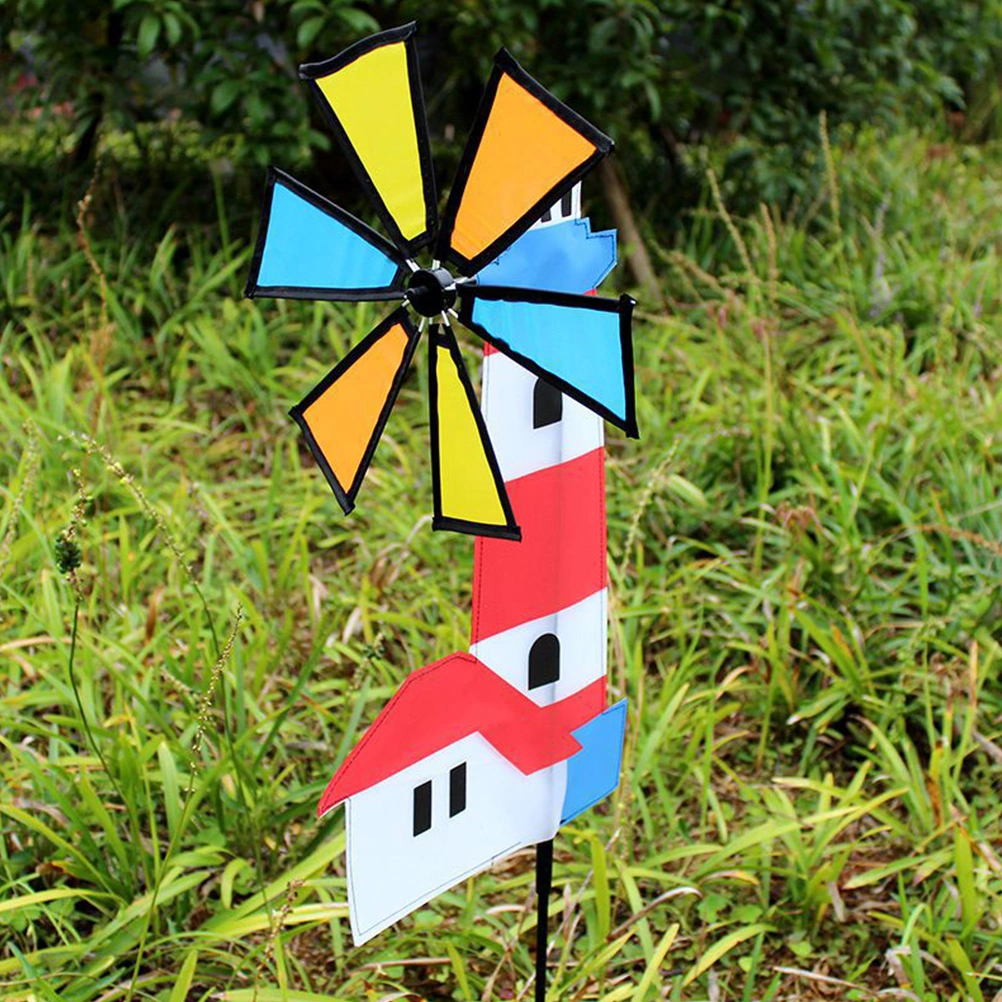 Six-wheeled Windmill Toy Kids Windmill Garden Decor for Children Colorful