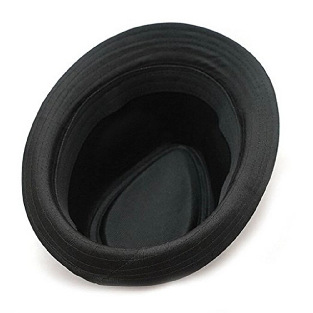 Children Fedora Hats Gentleman Kids Dancing Performance Hat for Head Girth of 58cm (Black)