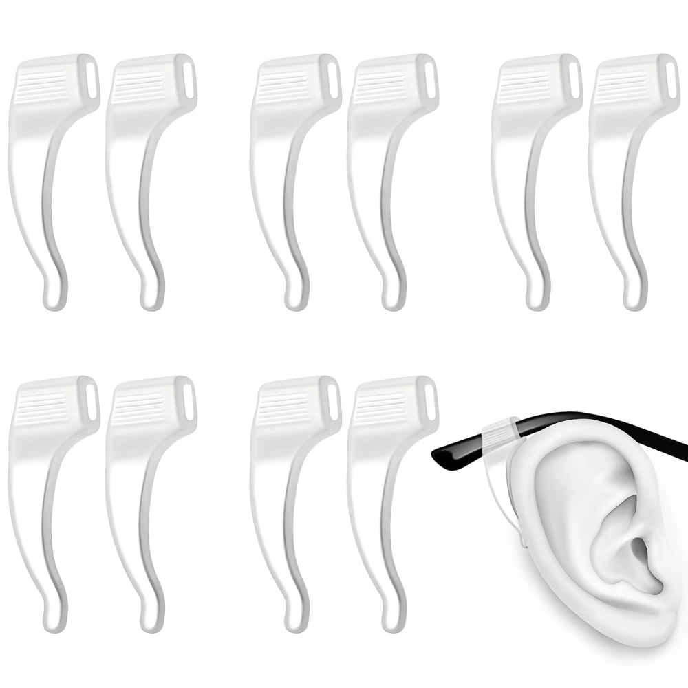 20 Pairs Silicone Eyeglass Ear Hooks Non-Slip Eyewear Ear Grips for Sunglasses Reading Glasses