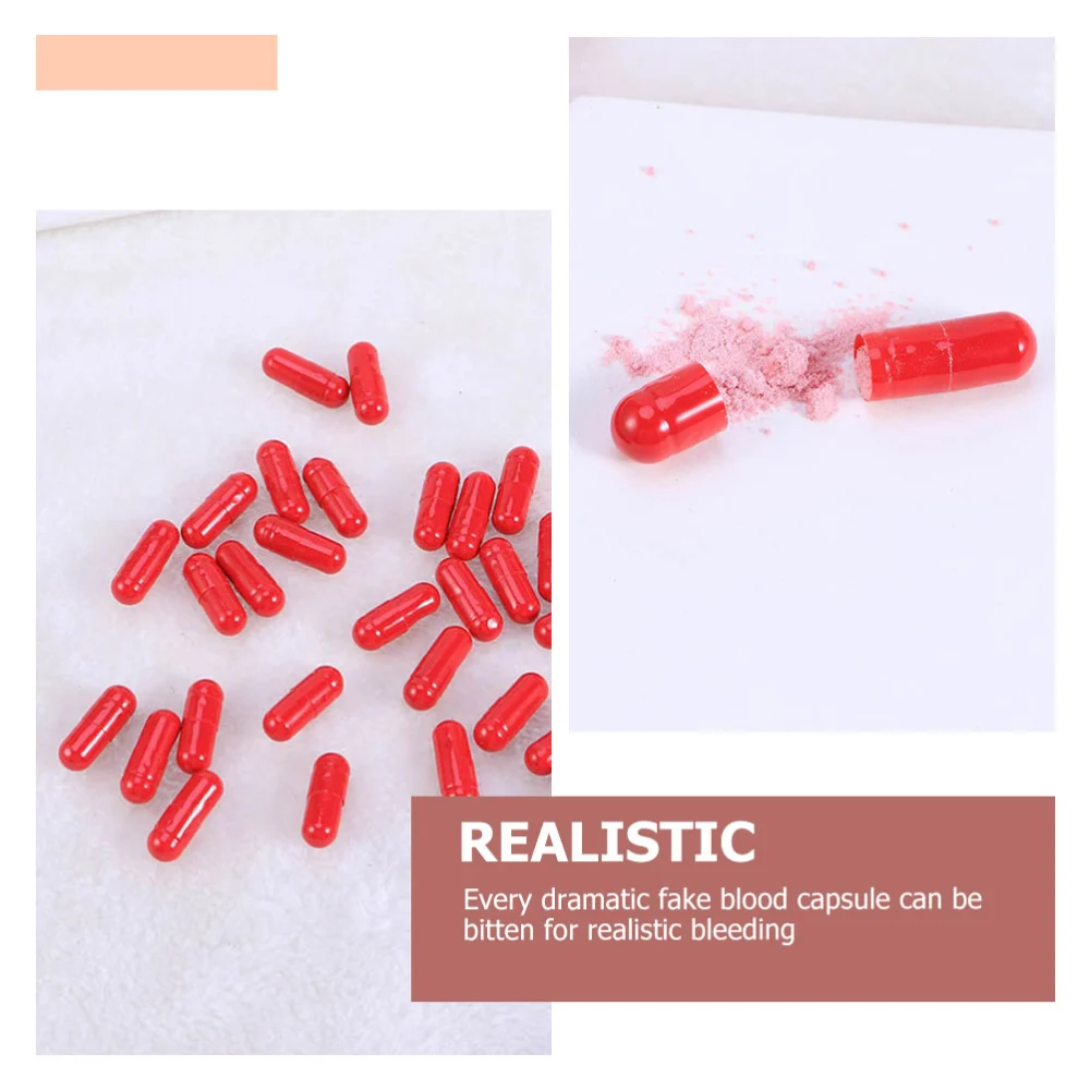 24pcs Fake Blood Capsules Safe Halloween Makeup Bloods for Creating Scary