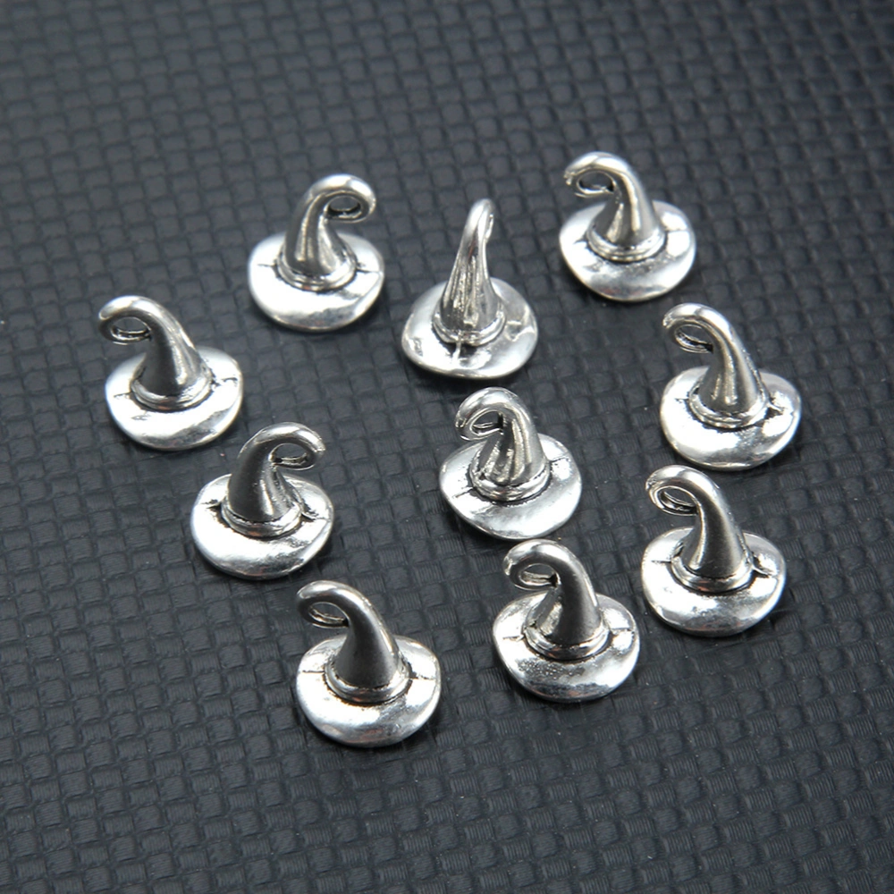 20PCS Witch Hat Alloy Pendants Charms DIY Jewelry Making Accessory for Necklace Bracelet