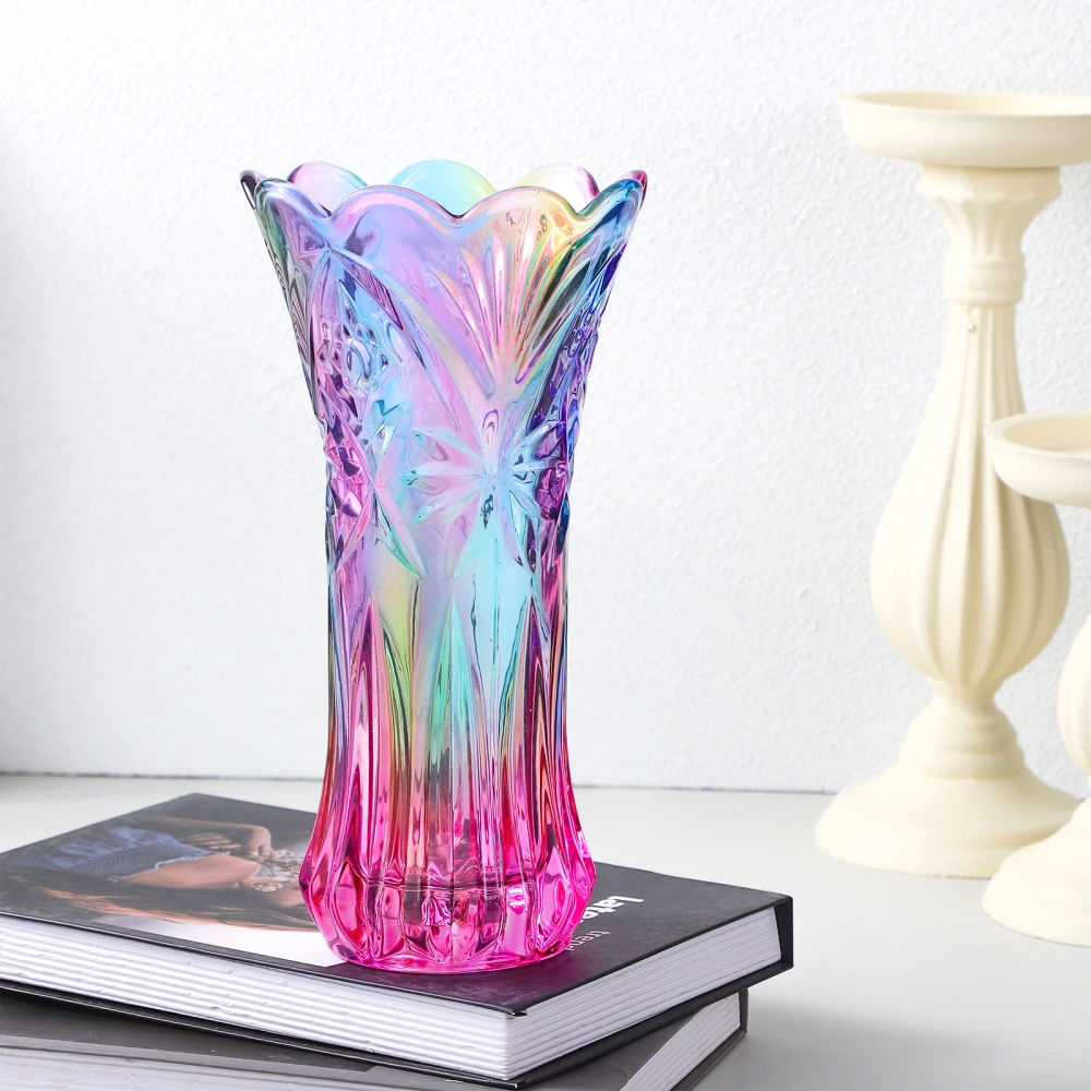 WINOMO Unique Glass Vase Flower and Plant Container Decorative Vase Desktop Vase