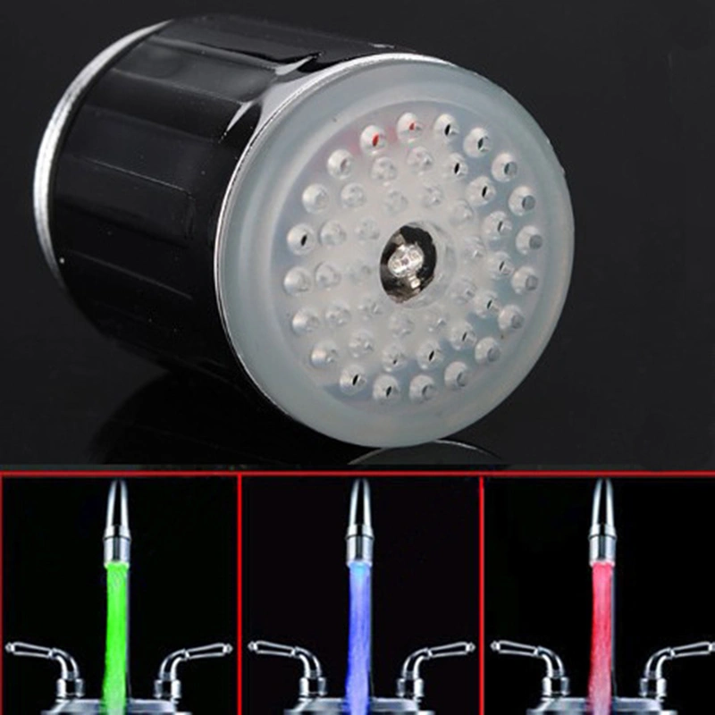 LED Light Faucet Head Color Changing Temperature Sensor Water Nozzle Kitchen Tap