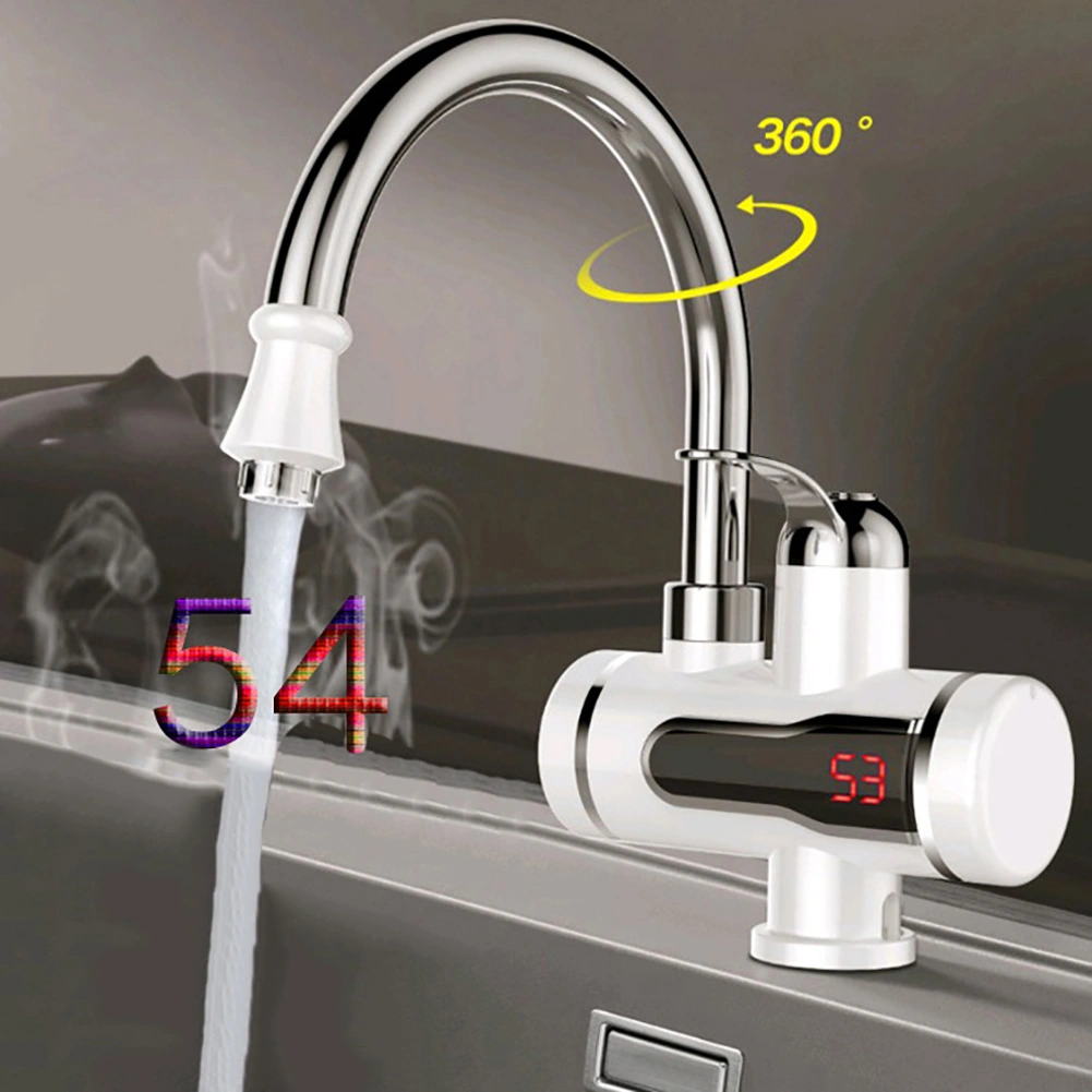 220V 3000W Kitchen Tankless Faucet Instant Hot Water Heater Tap LED Digital
