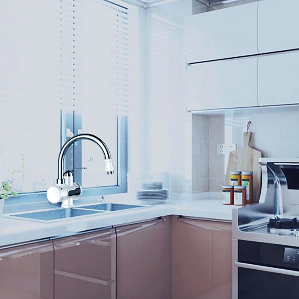 220V 3000W Kitchen Tankless Faucet Instant Hot Water Heater Tap LED Digital