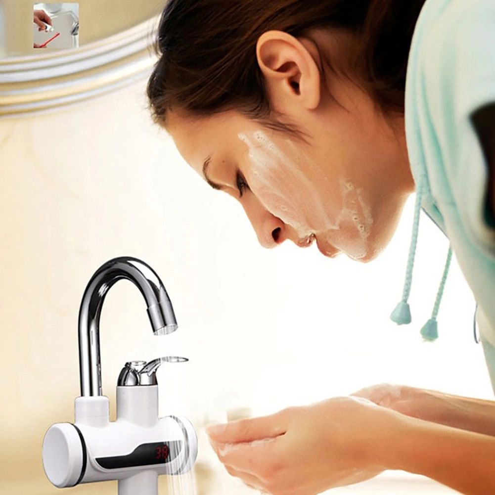 220V 3000W Kitchen Tankless Faucet Instant Hot Water Heater Tap LED Digital
