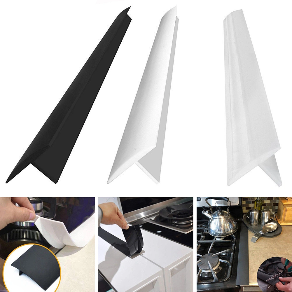 Rubber Kitchen Stove Counter Gap Cover Easy Clean Heat-resistant Protector Cap