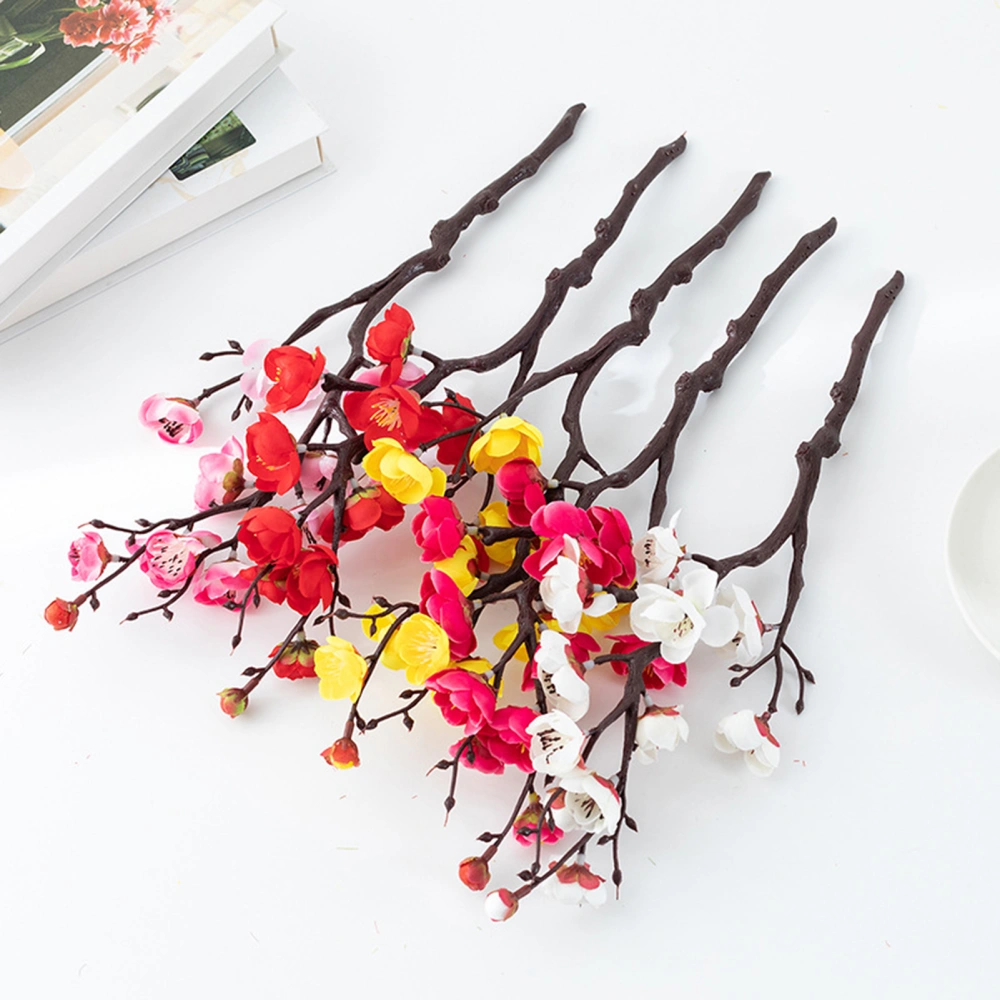 Artificial Flower Real Touch Maintenance Free Not Withered No Watering Decorate Flower Arrangement Unfading High Simulation Artificial Silk Wintersweet Home Accessory