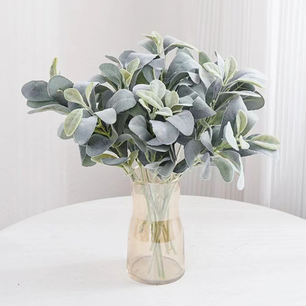 Fake Plant Decoration Realistic Rabbit Ear Leaves Nordic Style Chic Flower Arrangement Decoration Scene Layout Plastic Green Leaves Artificial Plant Home DIY Decoration