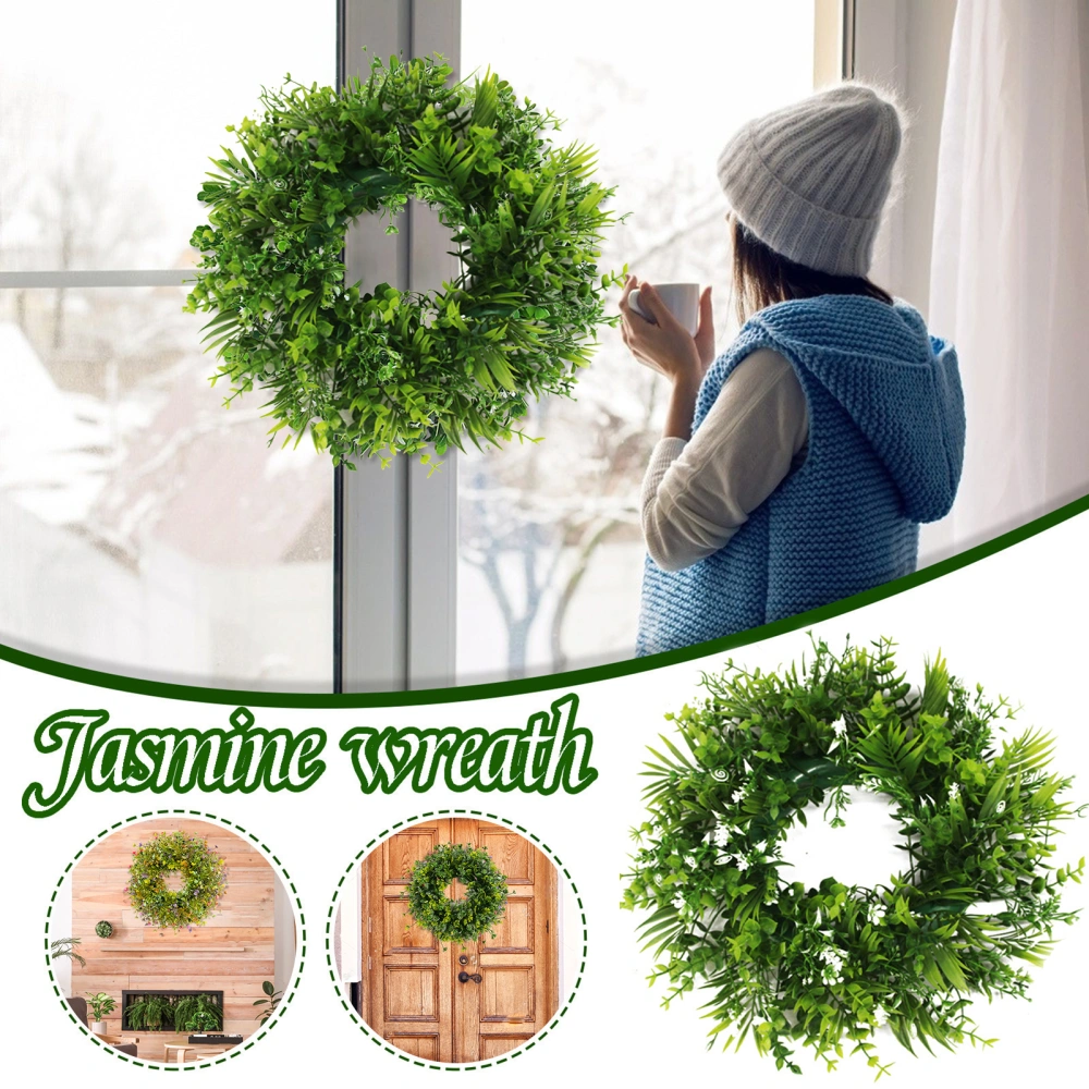 1 Set Artificial Wreath Never Fade Easy Care Front Door Simulation Eucalyptus Garland Decoration Home Decor