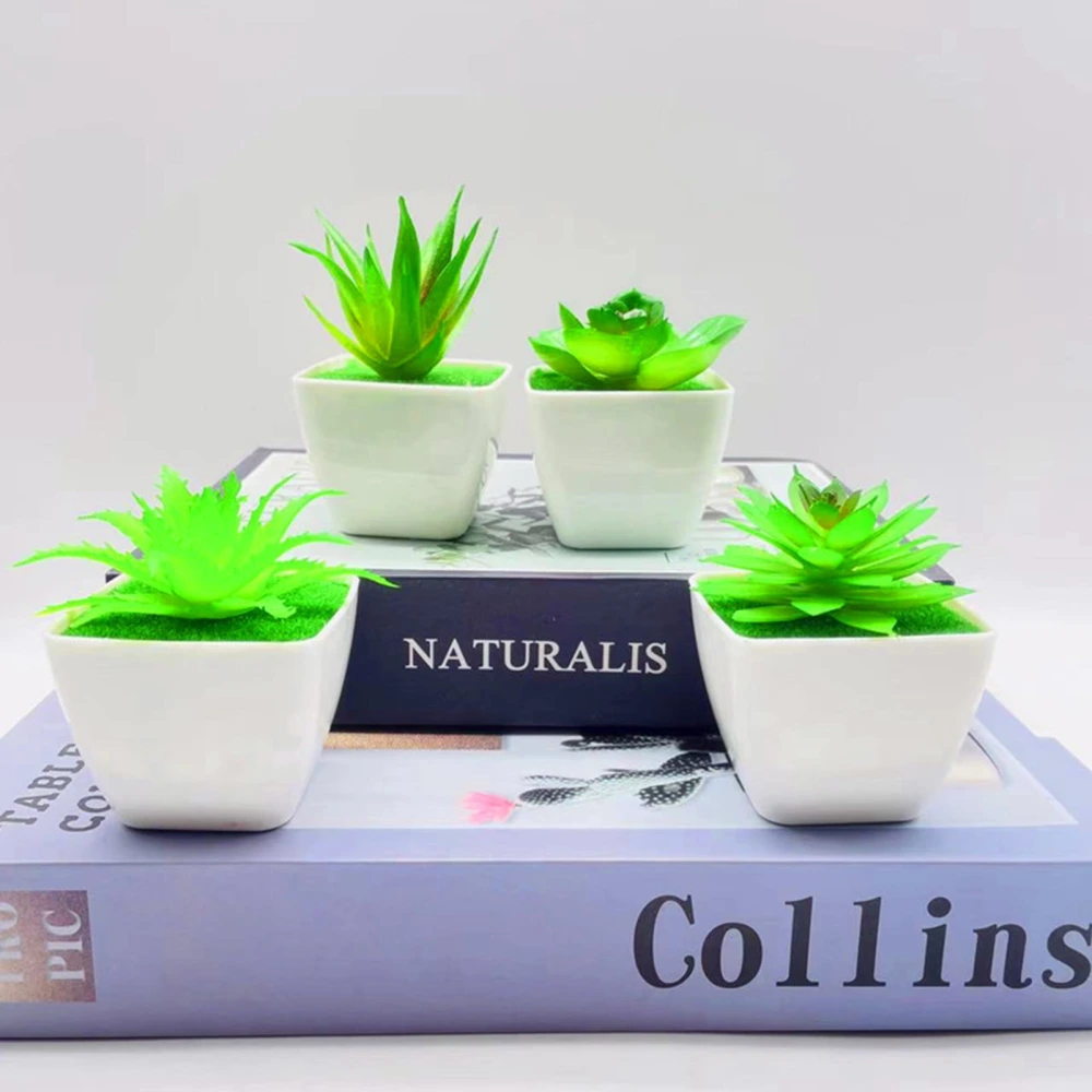 Artificial Bonsai Easy Care No Watering Non-Withered Simulation Succulent Potted Plant Aloe Ornament Home Decor