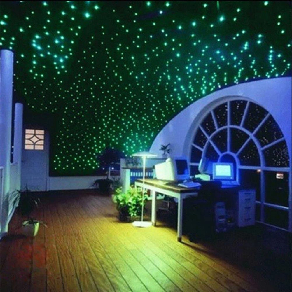 200Pcs 3D Stars Glow In The Dark Luminous Fluorescent Wall Stickers Home Decor