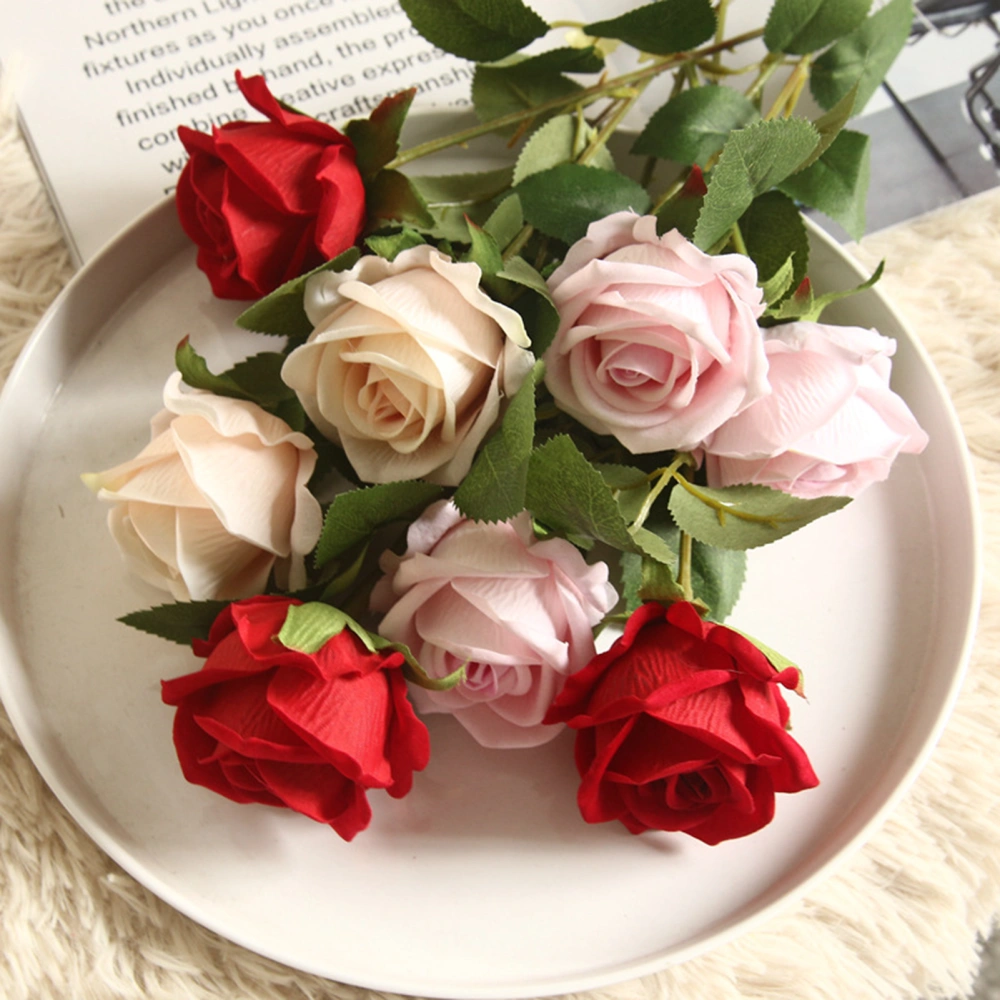 Imitation Rose No-watering Realistic No Withering Anti-fade Long Lasting DIY Wedding Home Decoration Cloth Artificial Rose Home Supplies