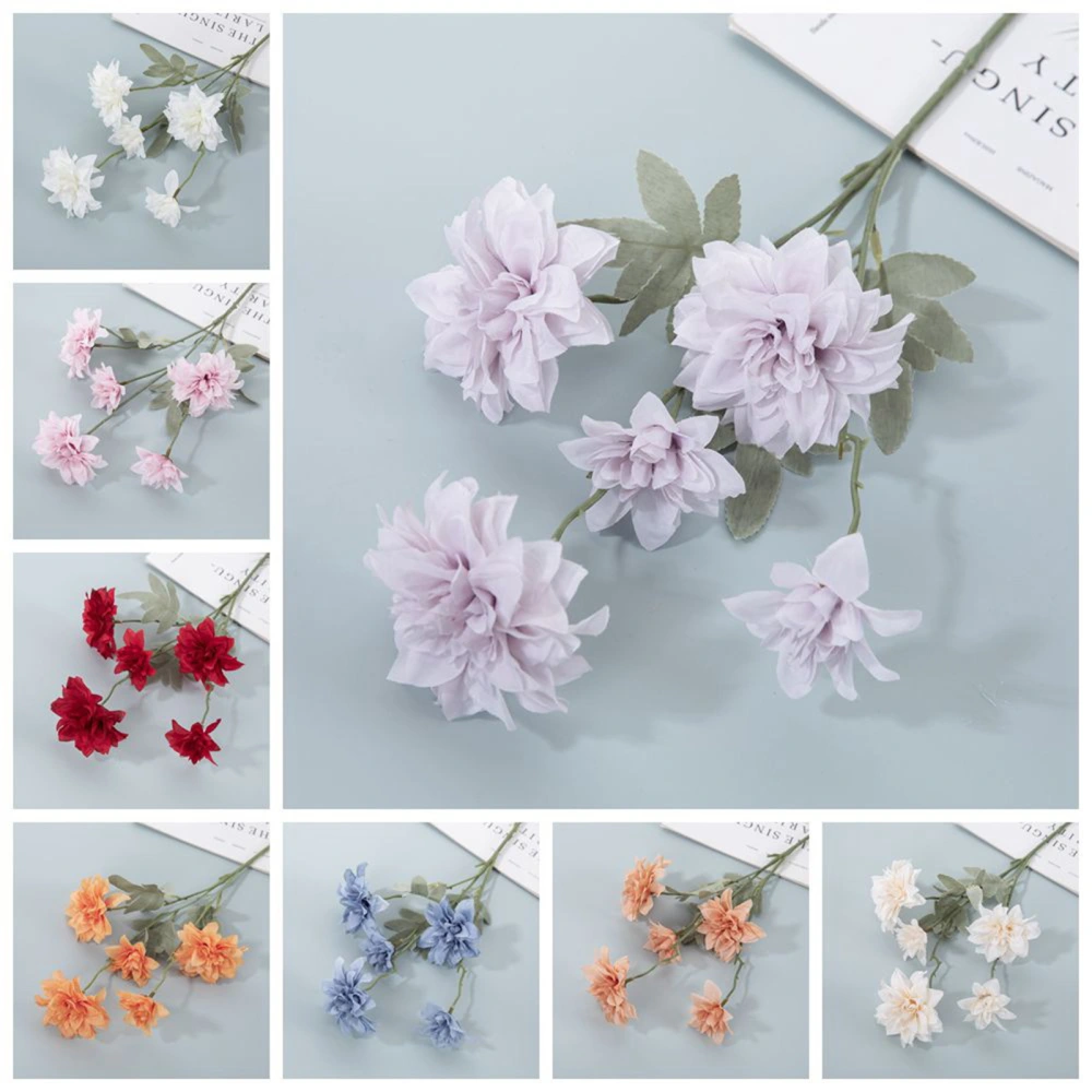 Fake Flower Maintenance Free Not Withered Realistic Looking No Need to Water Decorative Table Centerpiece Vibrantly Colored 5 Head High Simulation Artificial Flower Home Decor