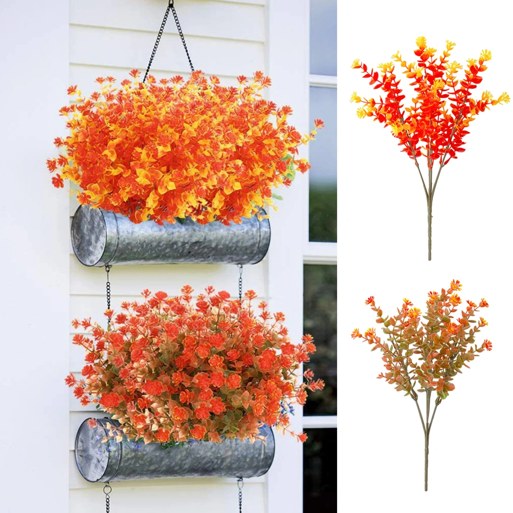 10Pcs Simulated Plant Exquisite Workmanship Realistic Fake Flowers Long-lasting Artificial Plants for Home Garden