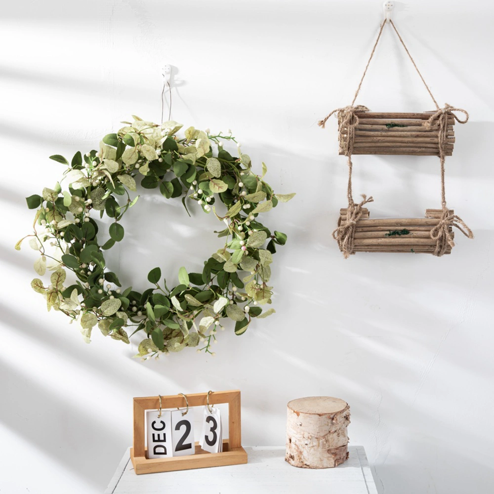 Artificial Wreath Realistic Looking No Watering Front Door Hanging Simulation Green Leaves Garland Home Decor