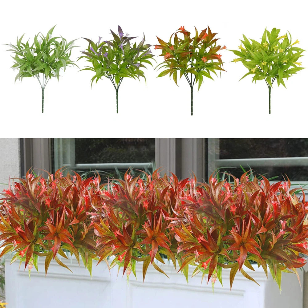 Artificial Plant No Watering Realistic Not Withered DIY Increase Vitality 5 Forked Orange Grass Trumpet Flower Simulated Greenery Photo Prop