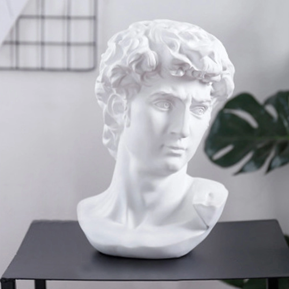 Resin David Head Sculpture Statue Sketch Practice Model Figurine Home Decoration