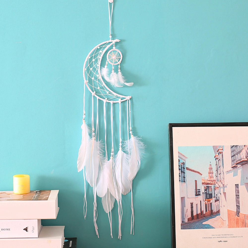 Moon Feather Dream Catcher Hanging Home Dormitory Pendant Wall Ornament Decor