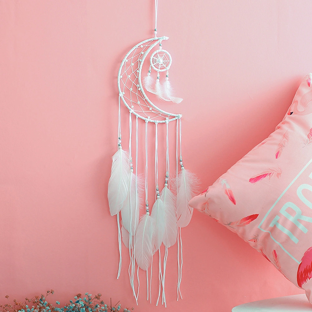 Moon Feather Dream Catcher Hanging Home Dormitory Pendant Wall Ornament Decor