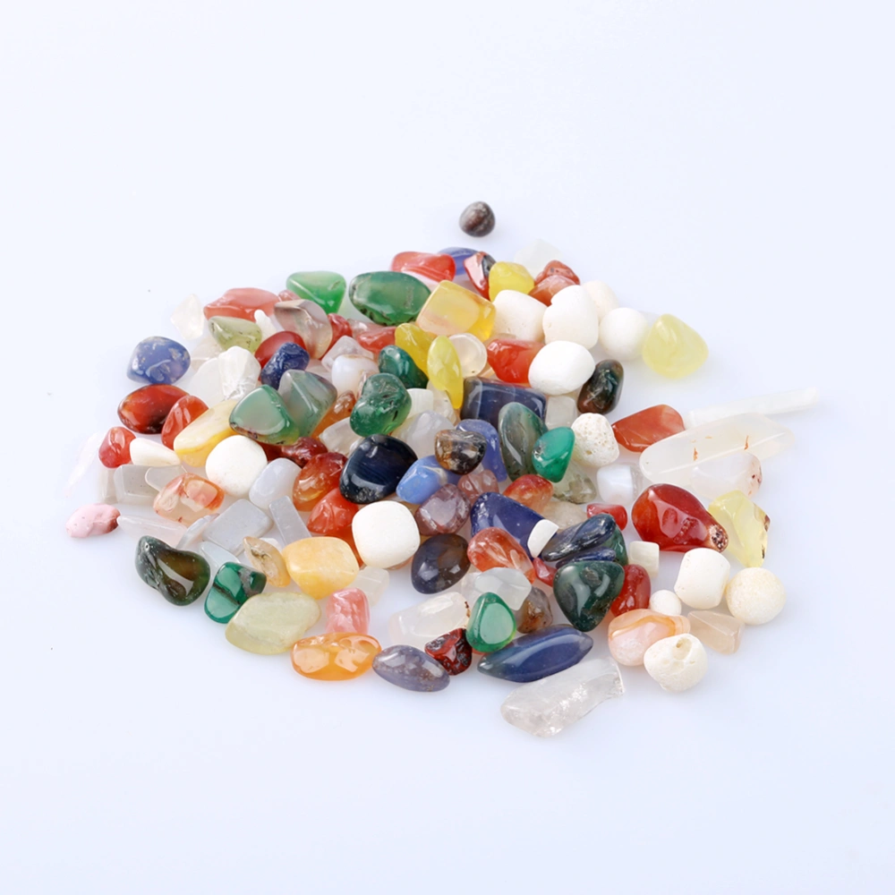 1 Bag 100g Colorful Mixed Irregular Shape Tumbled Stones Rock Gem Beads Chips