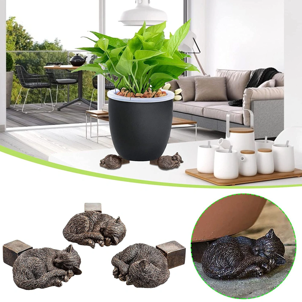 3Pcs/Set Plant Pot Feet Fun Improve Drainage Turtle Shape Prevent Water-logging Planter Risers for Home