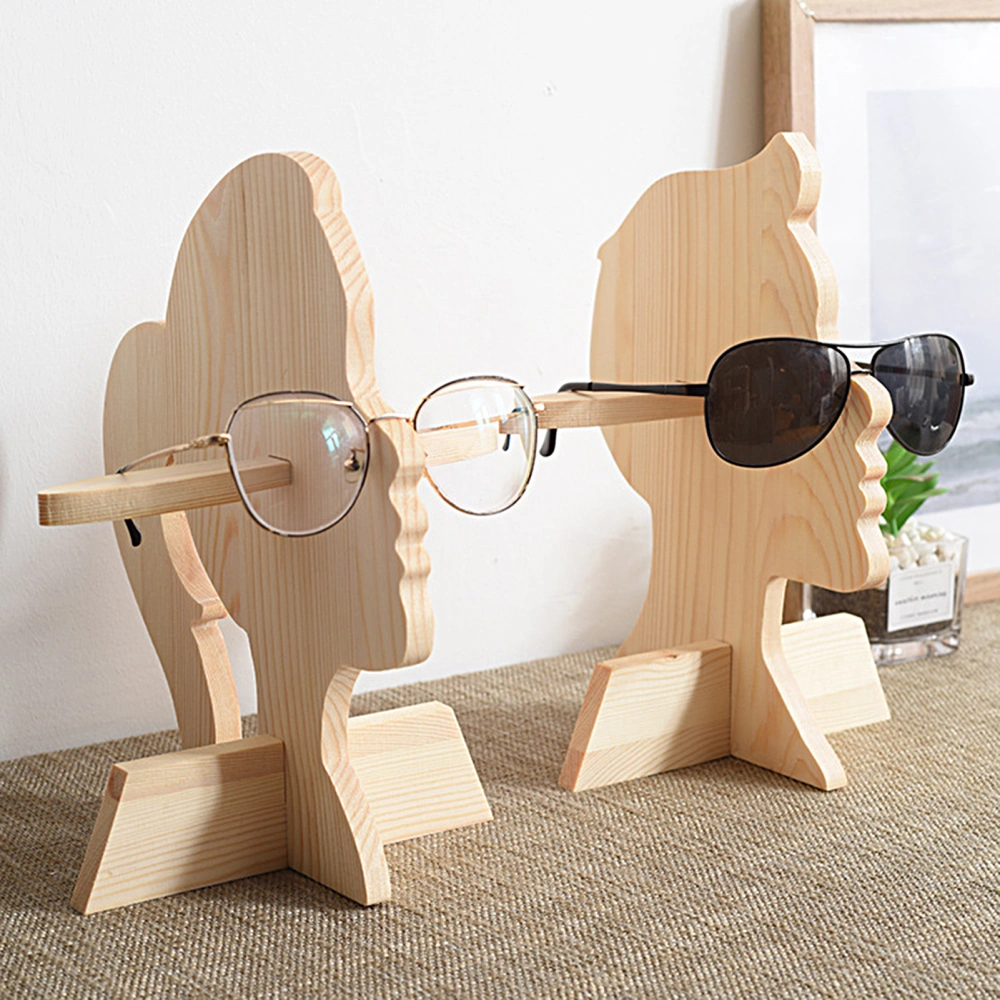 Glasses Display Shelf Burr-free Display Props Wooden Woman Man Sunglasses Bracket for Office