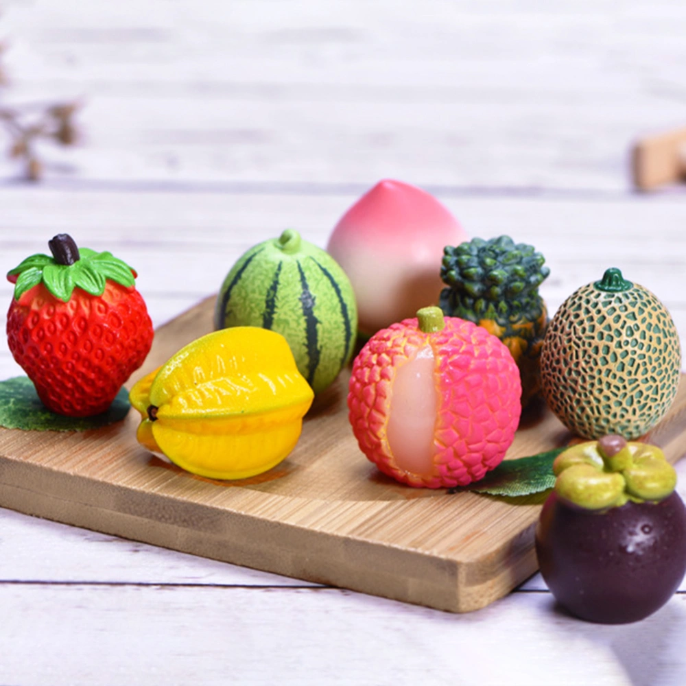 Simulation Fruit Mini Watermelon Strawberry Mango Landscape Ornaments Desk Decor