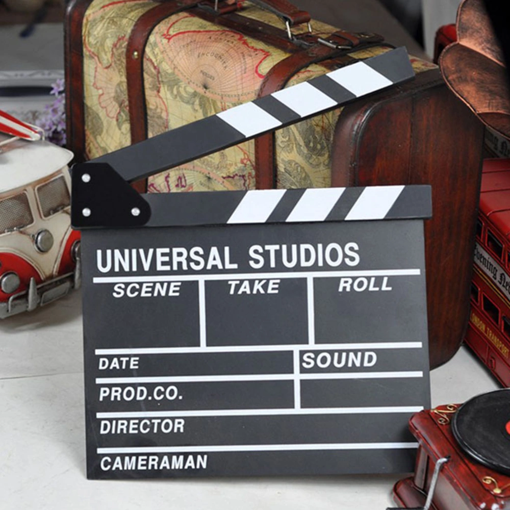 Film Clapboard Lightweight Portable Stable Film Director Clapboard Action Movie Clapper Board for Studio Live