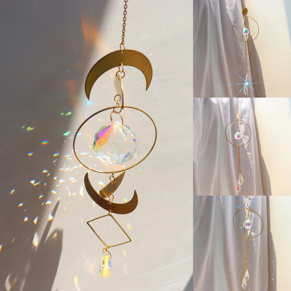 Faux Crystal Hanging Pendant Elegant Decorative Window Curtains Suncatcher Pendant Garden Decor