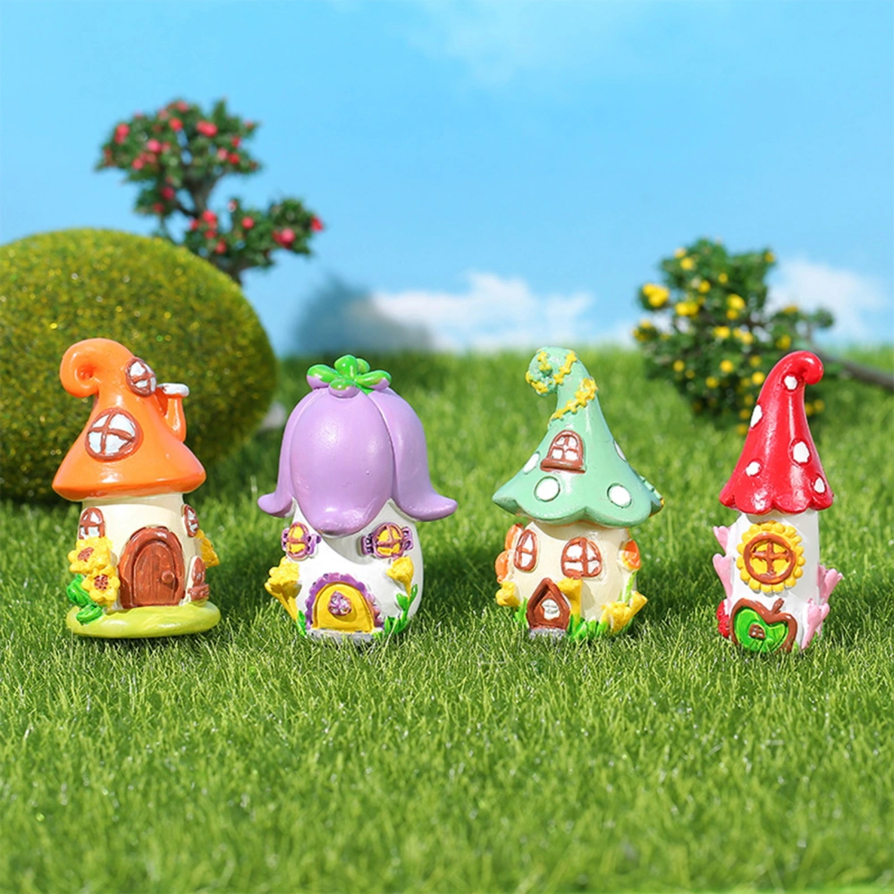 Mini House Desktop Ornament 3D Small Cute Resin Craft Gifts Fairy Garden Mushroom Cottage Desktop Decor Miniature Garden Accessories