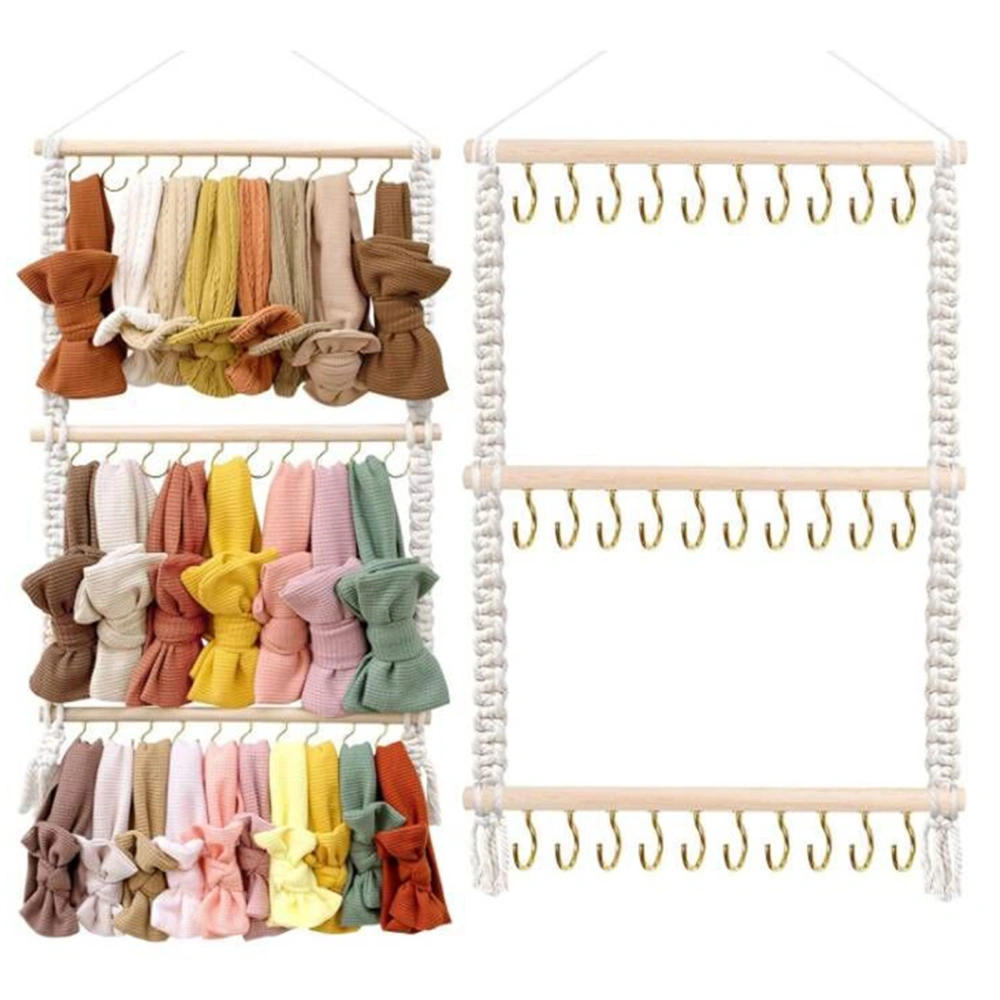 Hair Clip Organizer Hanging Nordic Style Space-saving Large Capacity Wall Hanging Hairpin Storage Holder Household Supplies