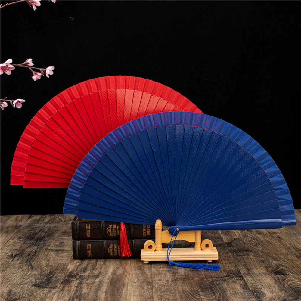 Folding Fan Exquisite Not Easily Scattered Smooth Opening Stage Performance Dance Fan with Tassel Party Supply