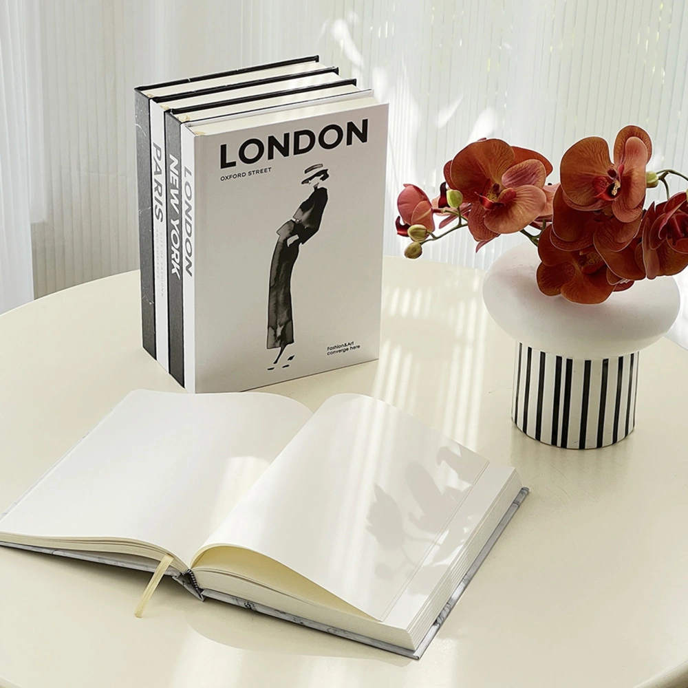 Imitation Book Blank Inside Page City Travel Cover Refined Typography Smooth Writing Thickened Paper Modern Simple Simulated Book Model Office Supply