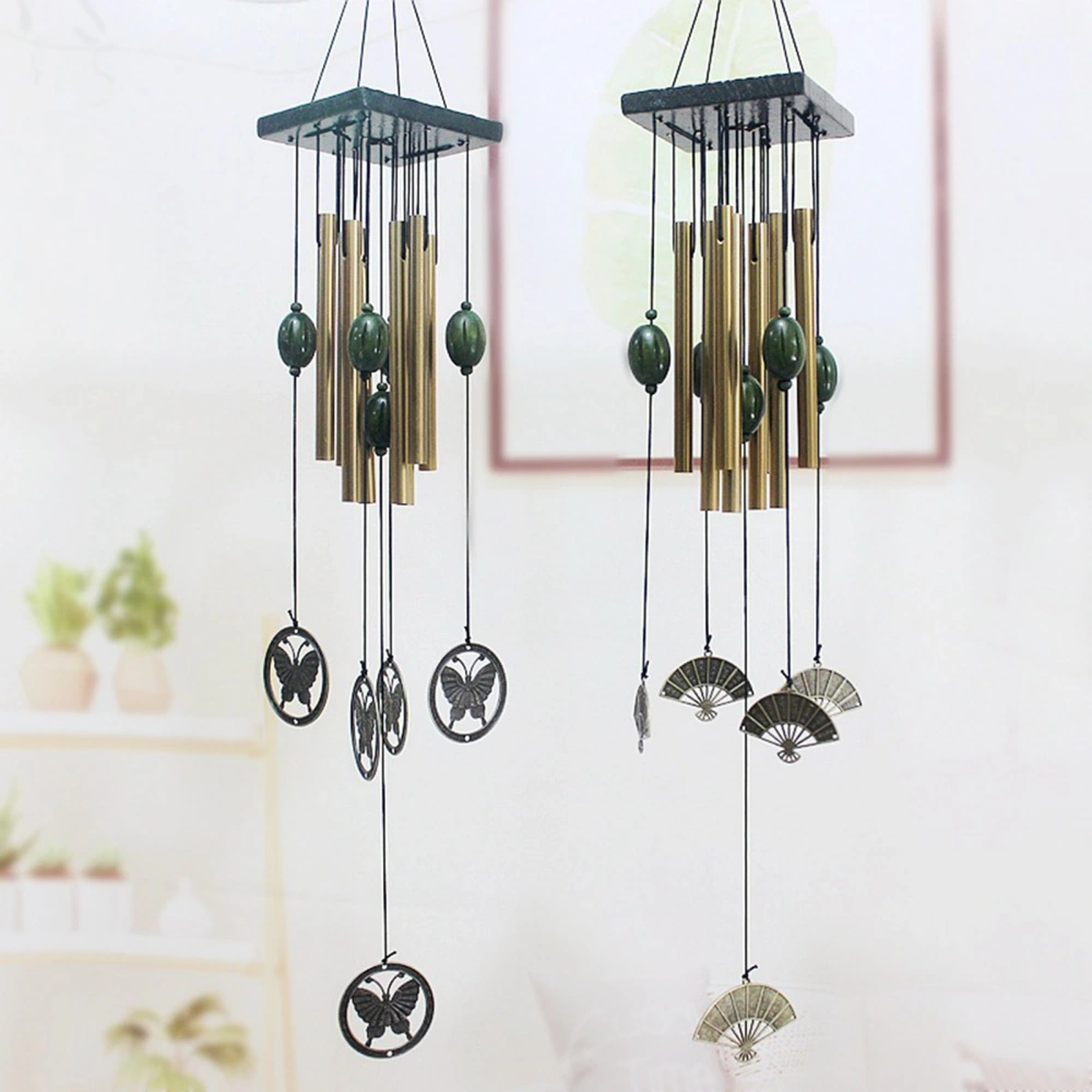 Wind Chime Crisp Sound Rustproof Creative Shape Corrosion Resistant Lanyard Design Decorative Metal Tube Wind Chime Garden Hanging Decoration Garden Supplies