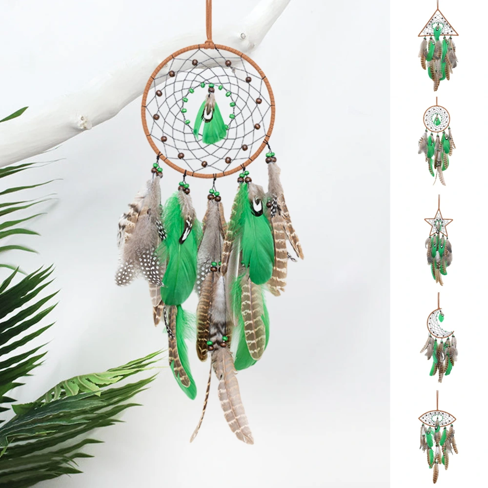 Feather Dreamcatcher with Lanyard Easy to Hang Wall Art Ornament Front Door Dream Catcher Pendant Craft Gifts for Party