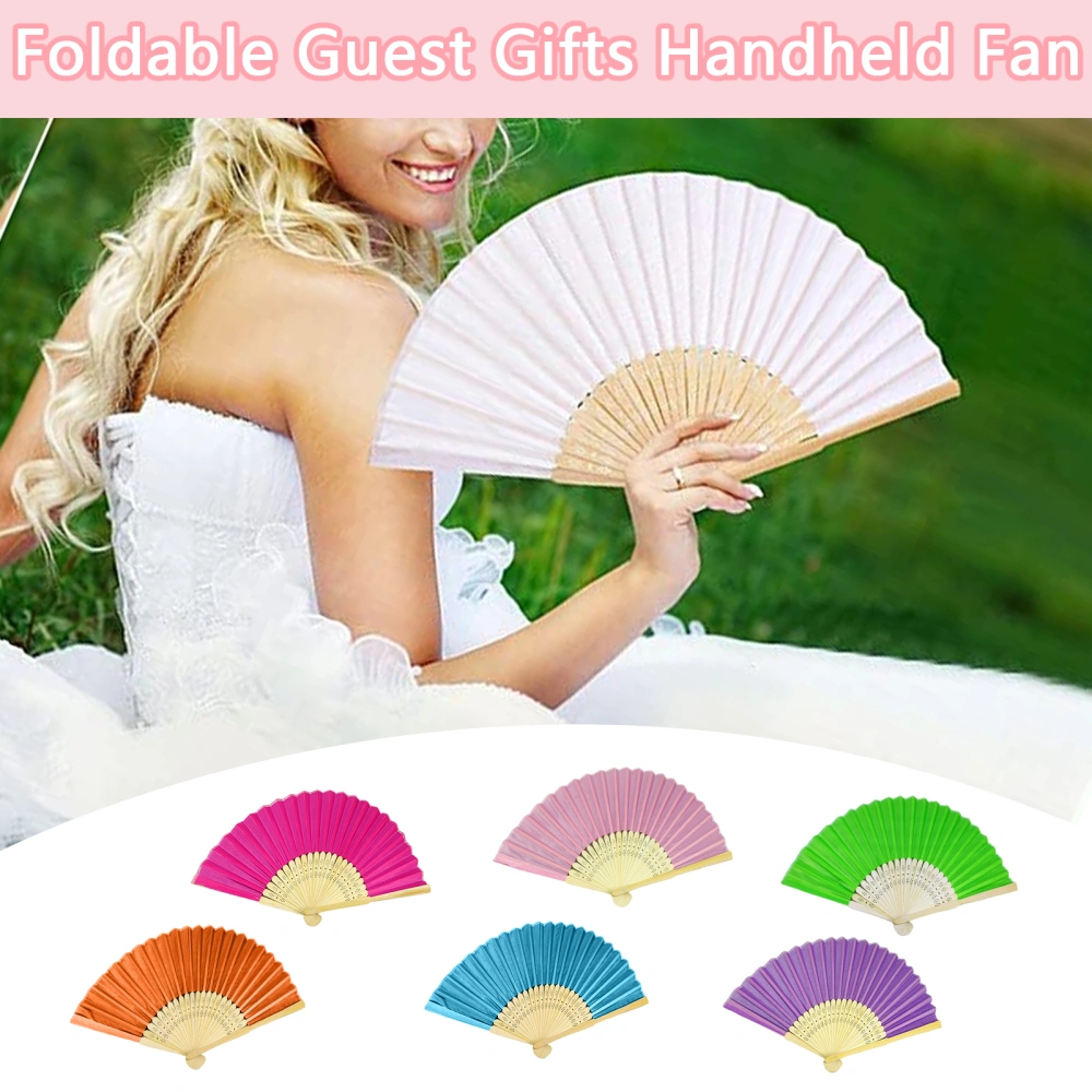 Handheld Fan Fine Workmanship Engraved Delicate Long-lasting Easy to Grip DIY Bamboo Folding Wedding Folding Hand Fan Gift