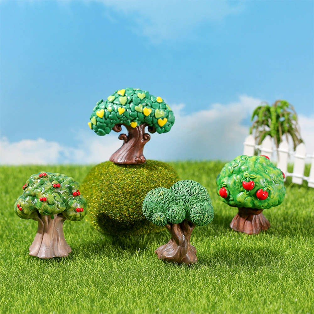 Tree Ornament Fadeless Shatter-proof Non-deformable High Simulation Hand-crafted Miniature Tree Model Micro Landscape Decor