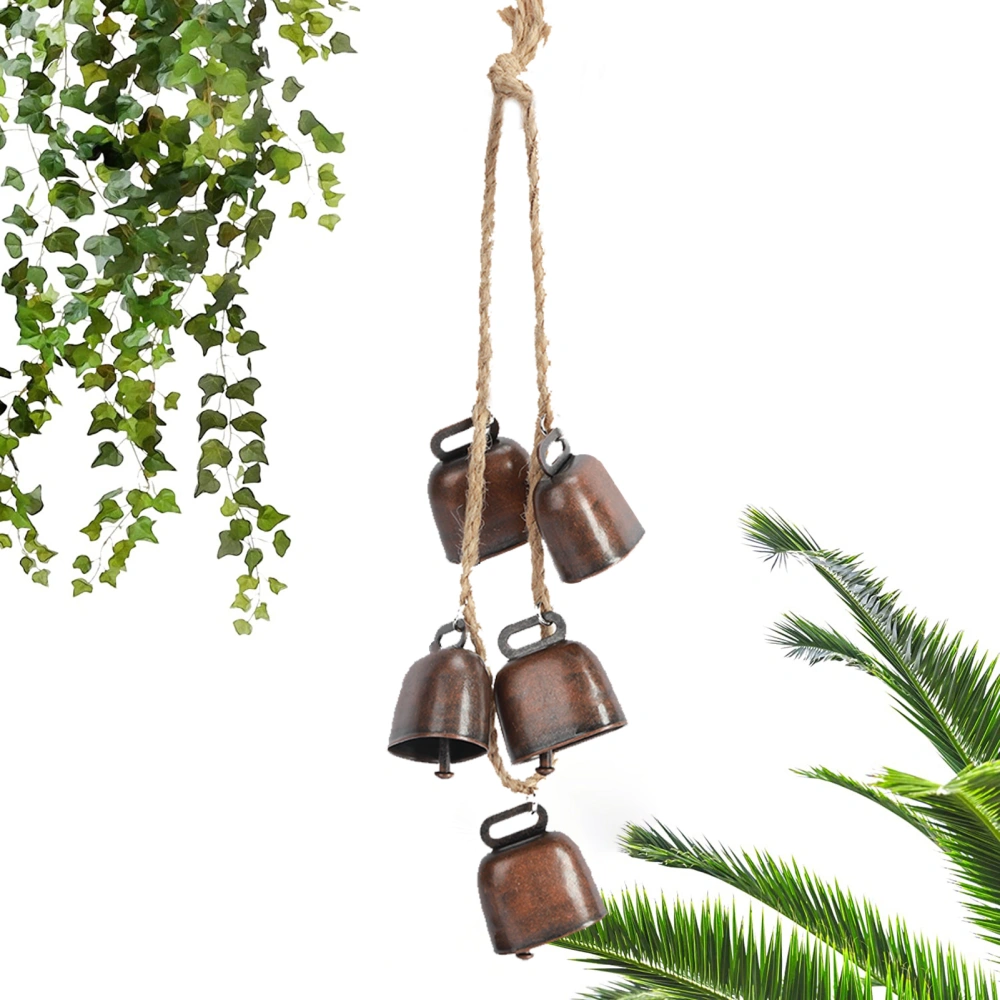 Handmade Exquisite Cow Bell with Lanyard Shabby Country Style Metal Shabby Bell Ornament