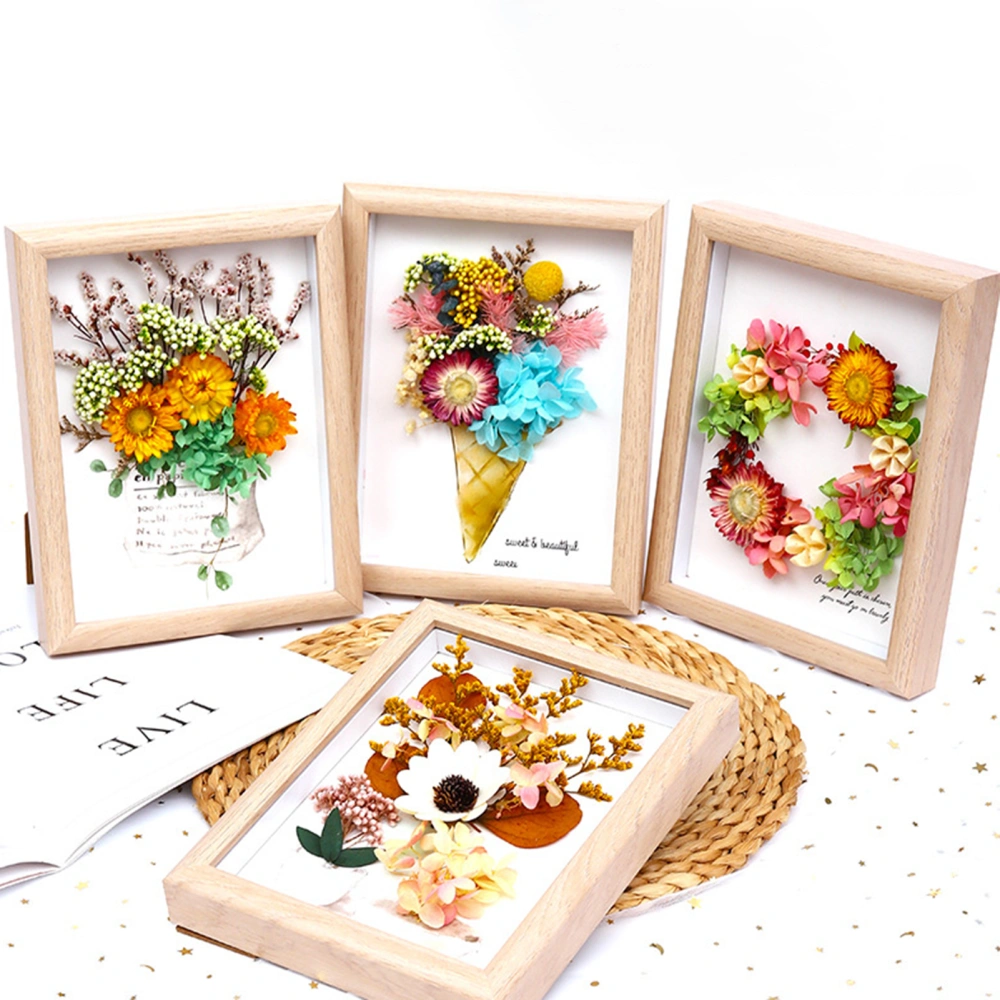 Photo Frame 3D Stable Wooden Dried Flower DIY Picture Frame for Handicrafts