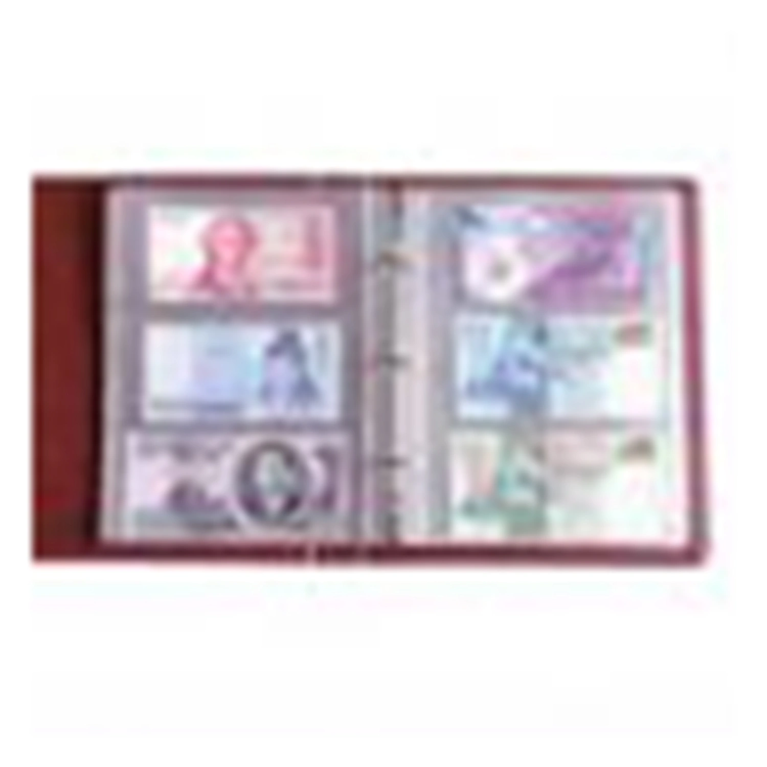 1 Sheet 3 Pockets Album Pages Paper Money Bill Note Currency Holder Collection